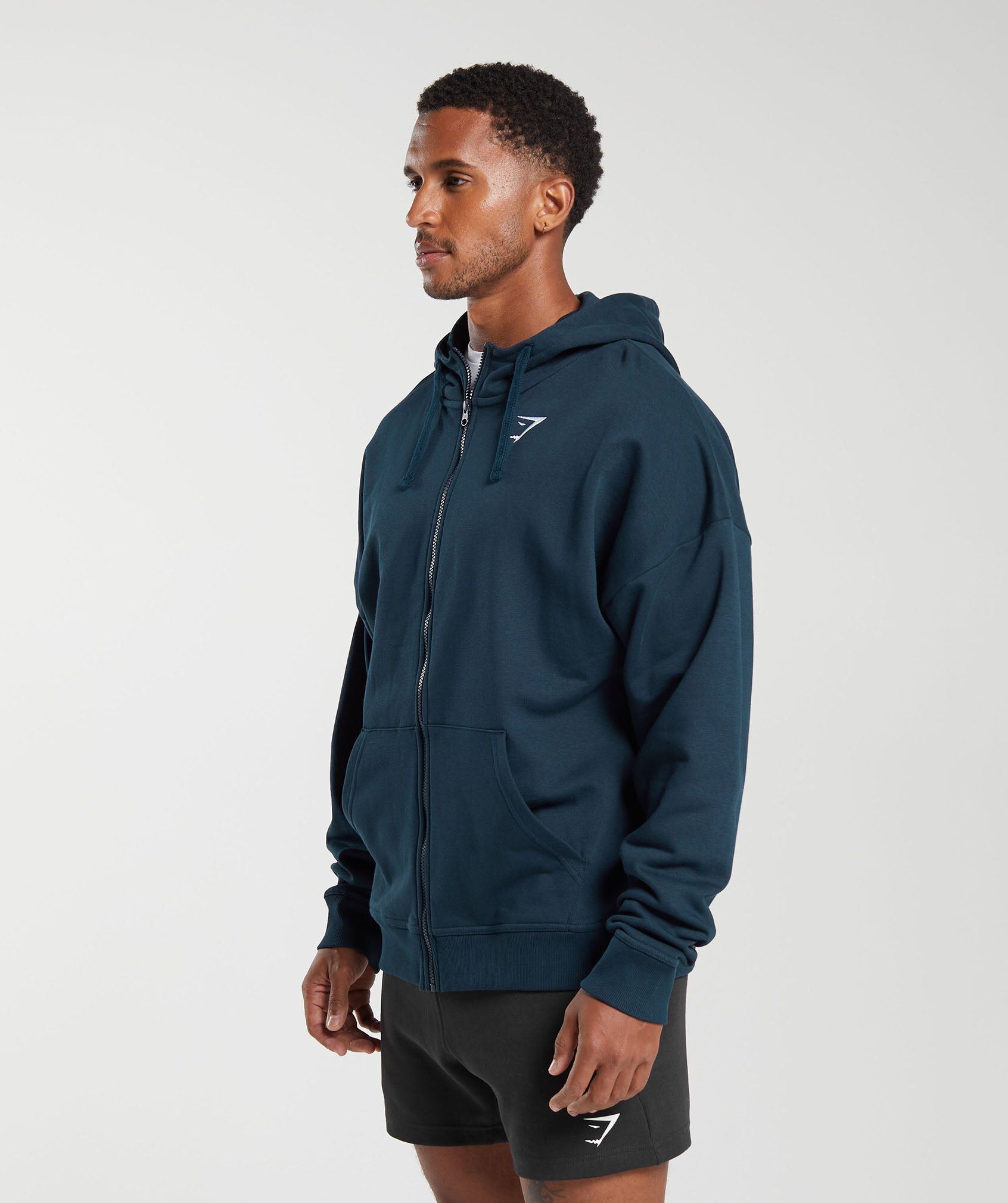 Crest Oversized Zip Up Hoodie - Gymshark
