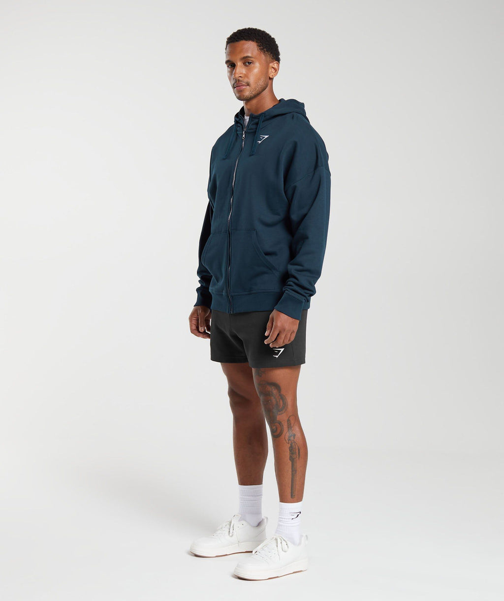 Crest Oversized Zip Up Hoodie - Gymshark