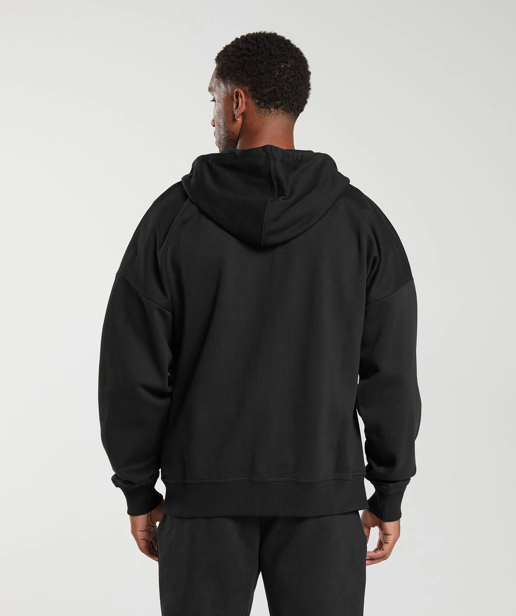 Crest Oversized Zip Up Hoodie - Gymshark