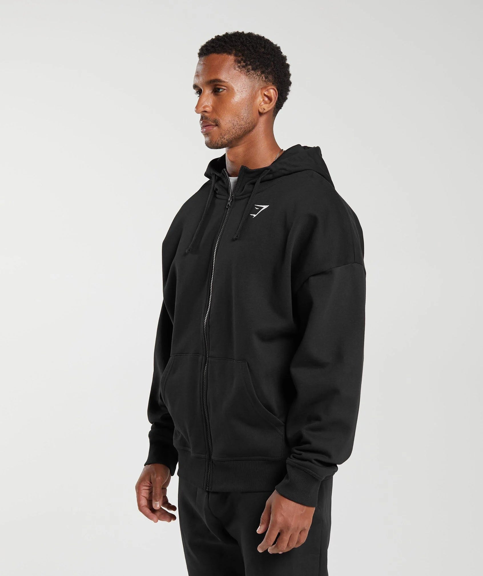 Crest Oversized Zip Up Hoodie - Gymshark
