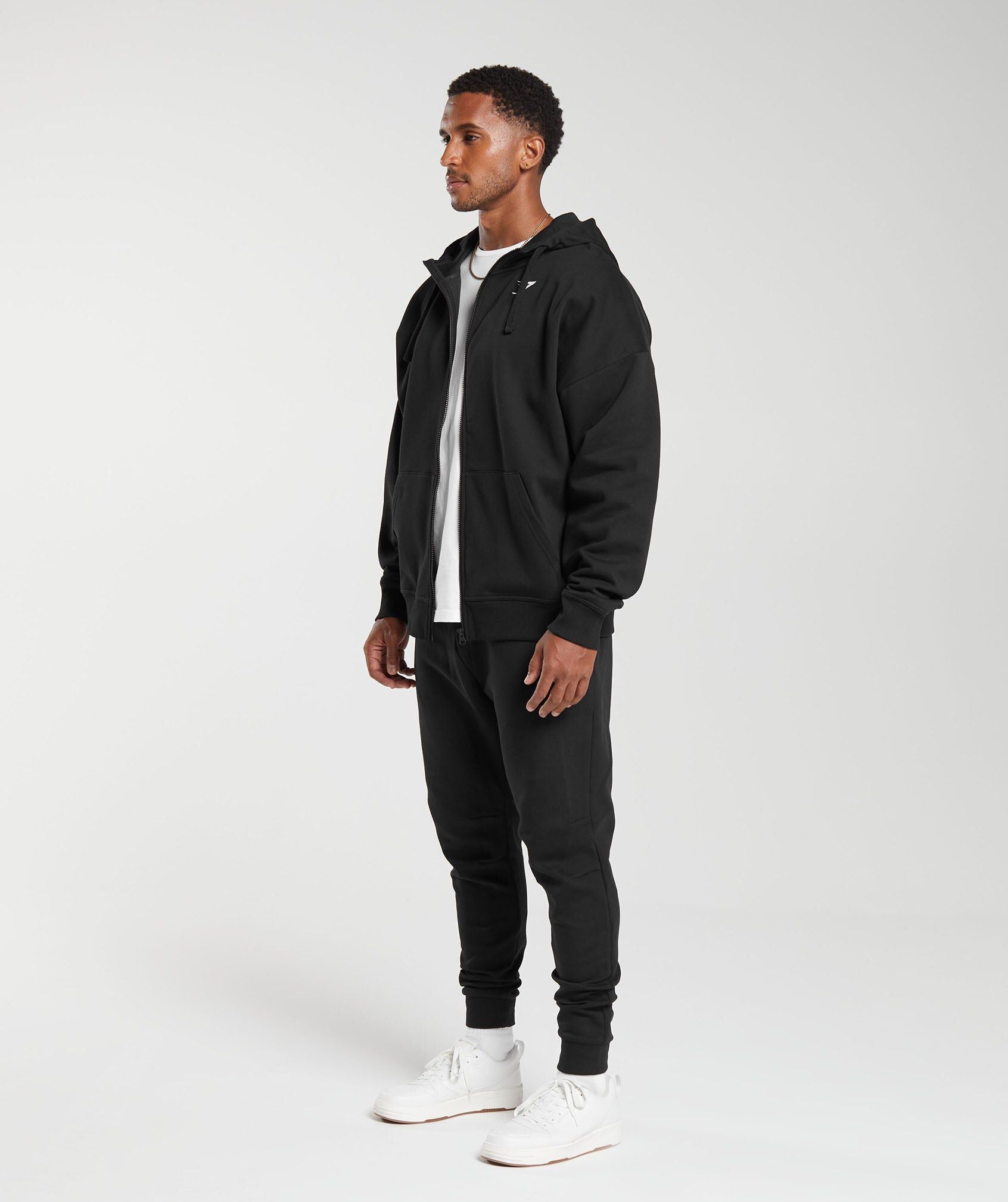 Crest Oversized Zip Up Hoodie - Gymshark