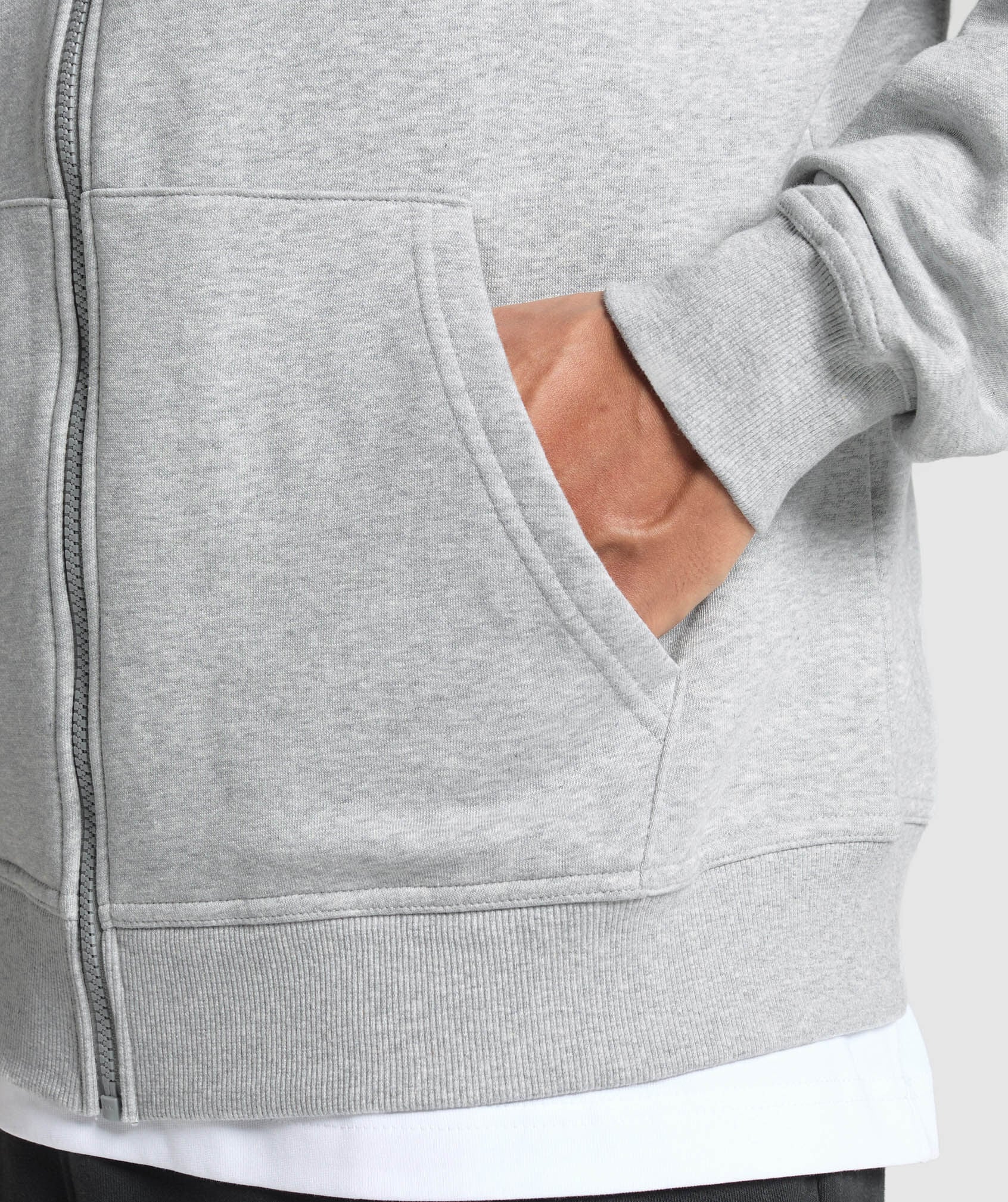 Crest Oversized Zip Up Hoodie - Gymshark